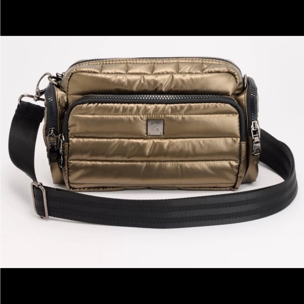 THINK ROYLN Gold Crossbody Bag